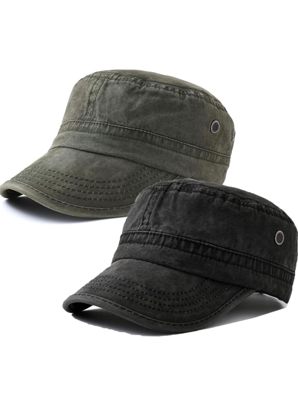 NWOT 2 Pack Cotton Cadet Caps - Unisex Adult